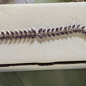 Simulated purple stone bracelet